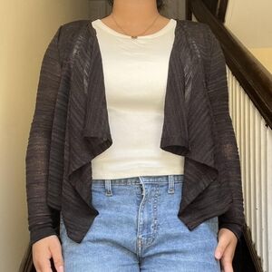 90s emo grunge Y2K candies sheer black lacy cardigan